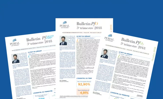 SCPI PERIAL : les Bulletins du troisième trimestre 2018 SCPI PERIAL : les Bulletins du troisième trimestre 2018