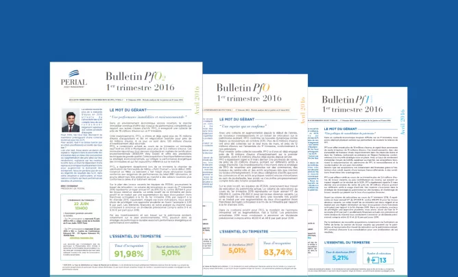 Nouveaux Bulletins Trimestriels d'Information Nouveaux Bulletins Trimestriels d'Information