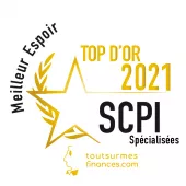 Top d'or 2021 - Meilleur Espoir - SCPI Spécialisées
