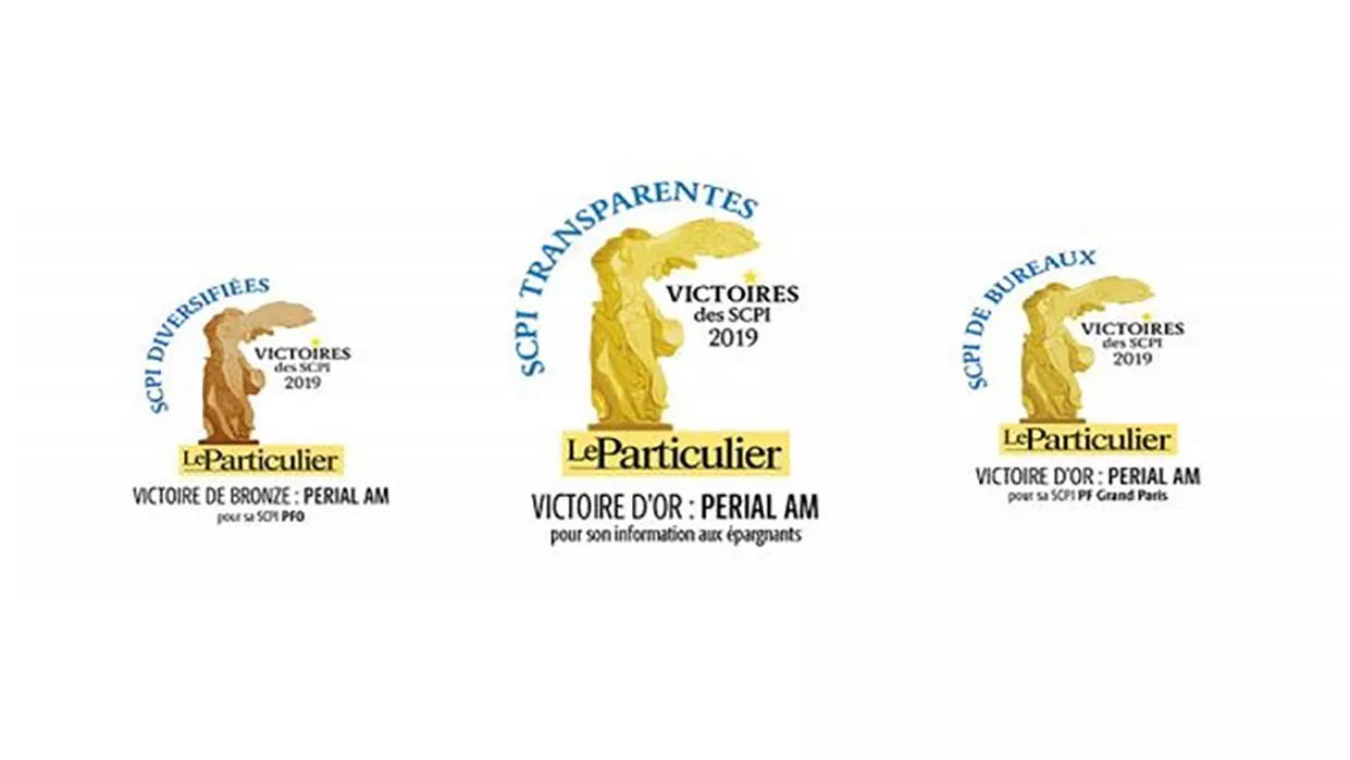 Les trois Victoires des SCPI 2019 de PERIAL Asset Management Les trois Victoires des SCPI de PERIAL Asset Management